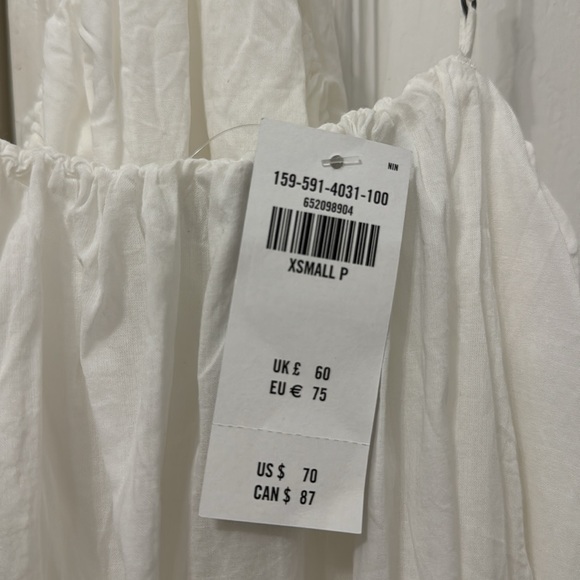 White high neck spaghetti strap mini dress - Picture 3 of 6